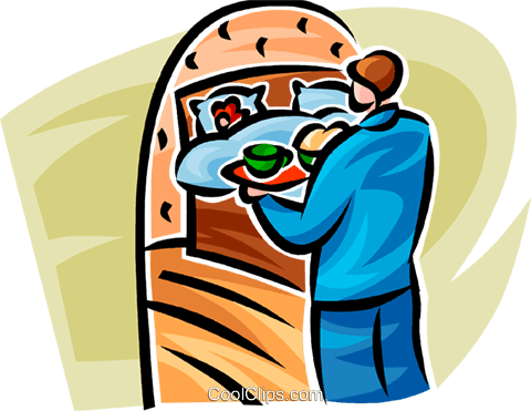 Woman Getting Breakfast In Bed Royalty Free Vector - Woman Getting Breakfast In Bed Royalty Free Vector (480x371)