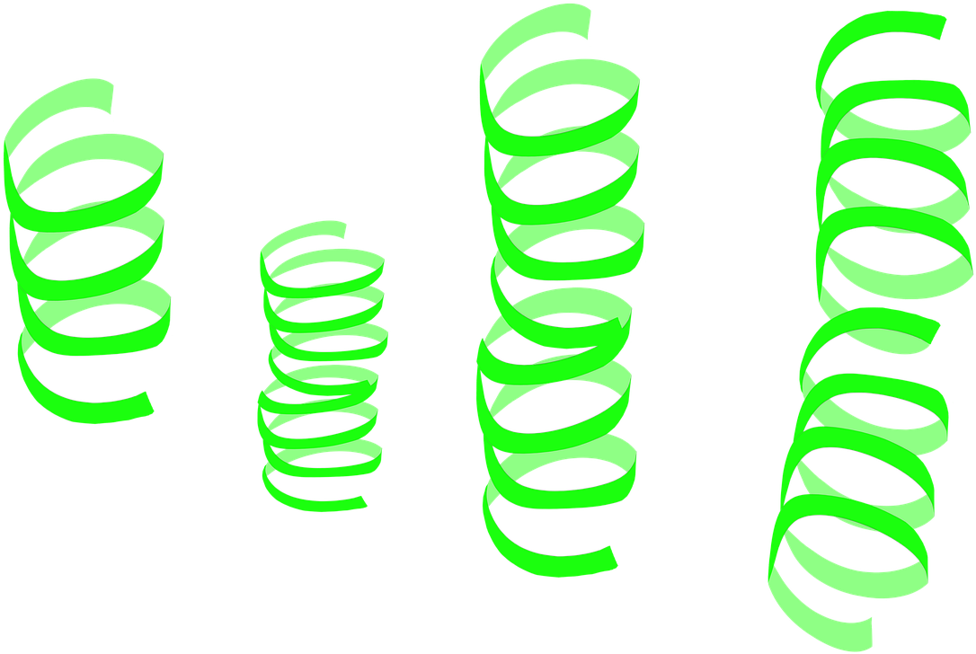 Streamer,party,new Year's - Blue And Green Birthday Streamers Png (1280x876)