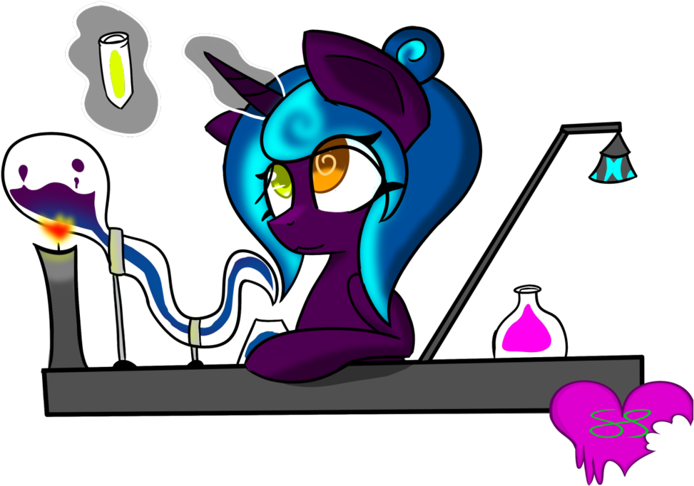 Askhypnoswirl, Chemistry, Desk, Magic, Oc, Oc Only, - Cartoon (1024x1024)