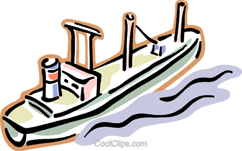 Cargo Ship Royalty Free Vector Clip Art Illustration - Cargo Ship Royalty Free Vector Clip Art Illustration (480x299)
