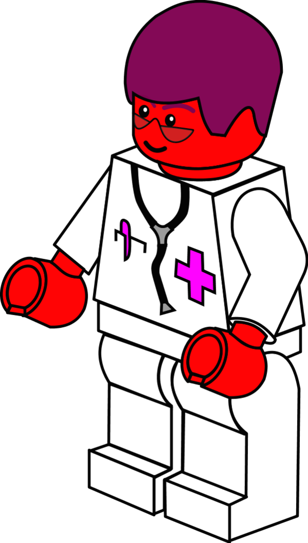 Lego Town Doctor - Lego Coloring Pages (600x1057)