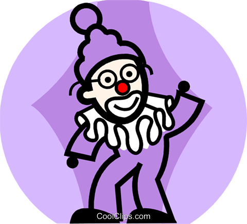 Clowns Royalty Free Vector Clip Art Illustration - Cartoon (480x437)