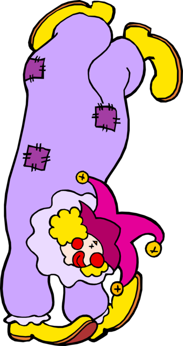 Vector Illustration Of Big Top Circus Carnival Clown - Vector Illustration Of Big Top Circus Carnival Clown (371x700)