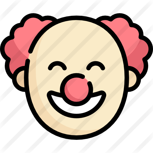 Clown Mask Free Icon - Cartoon Clown Mask Png (512x512)