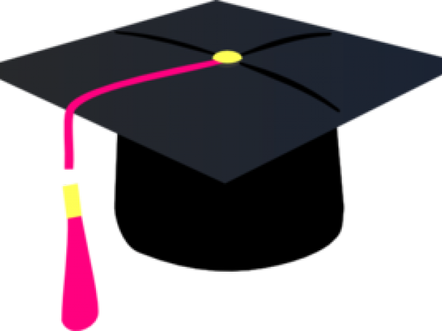 Graduation Clipart Pink - Graduation Cap With Purple Tassel (640x480)
