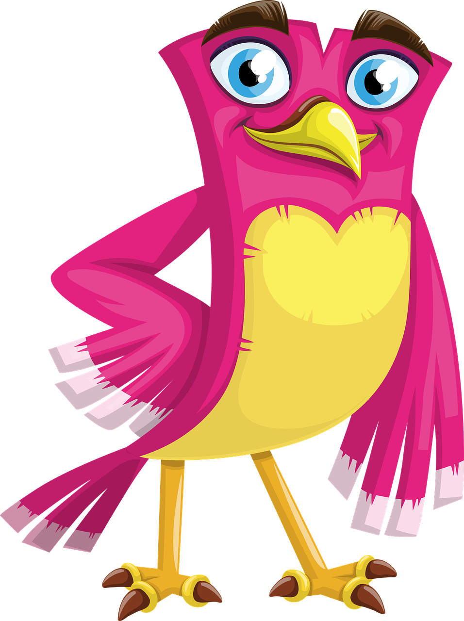 Bird Female Girl - Female Bird Clipart (956x1280)