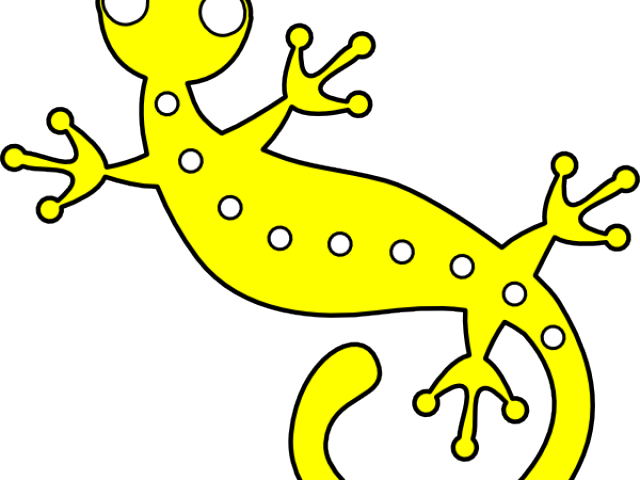 Leopard Lizard Clipart Shoe - Lizard Clipart Black And White (640x480)