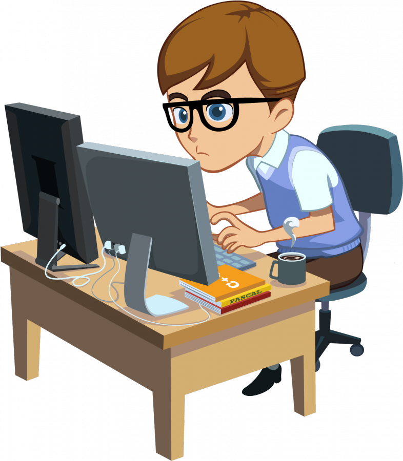 Programmer Png Clipart Computer Programming Software - Computer Programmer Cartoon Png (786x900)