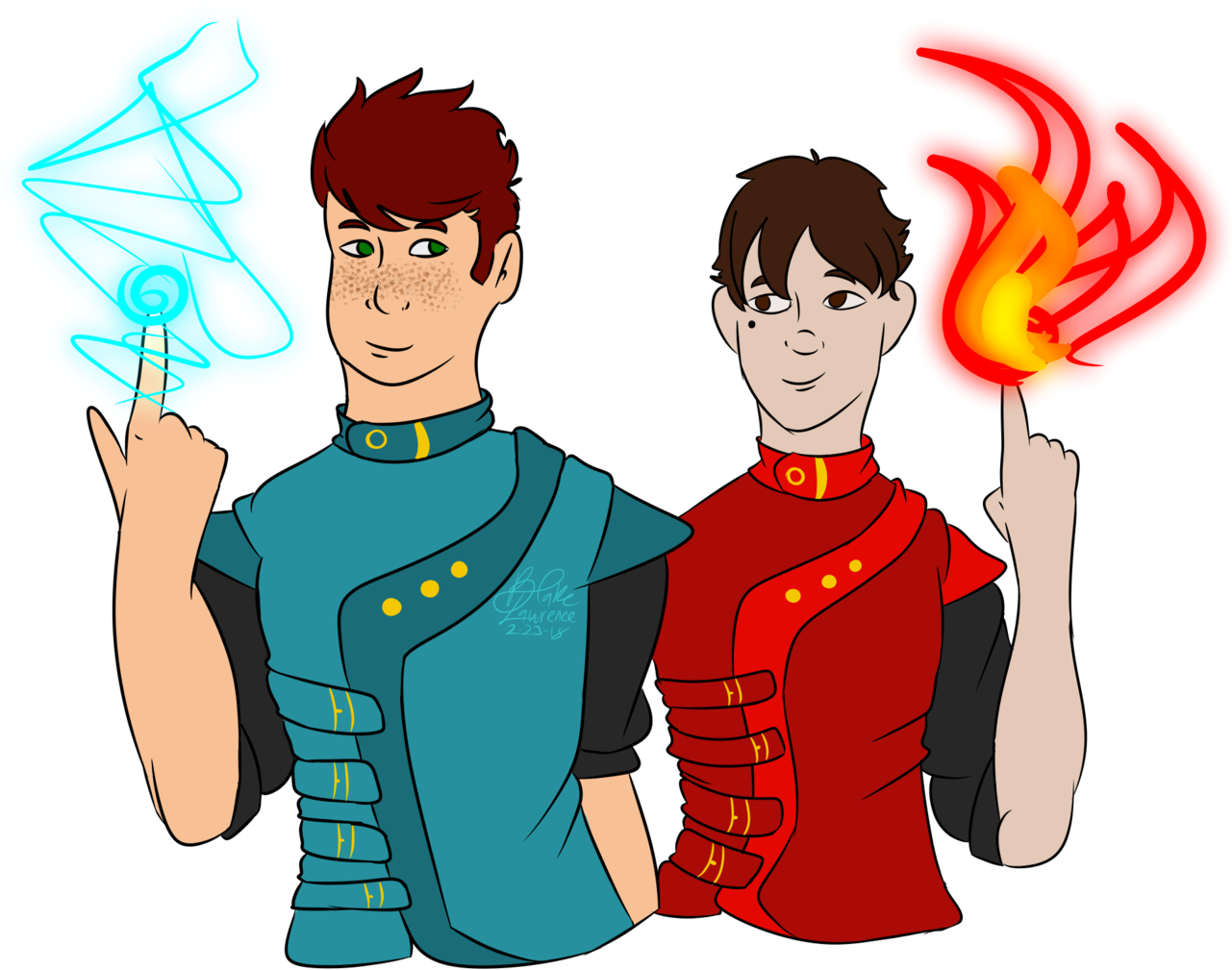 Not My Best But Its Okay Rowan Is Mine, And Rhys - Cartoon (1280x1029)