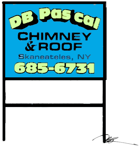 Db Pascal Roofing Sign Skaneateles - Db Pascal Roofing Sign Skaneateles (489x517)