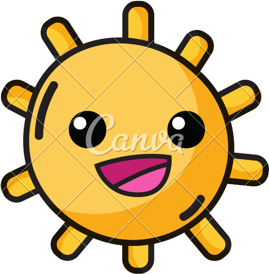 Happy Sun With Lights Ray Kawaii - Plastic Unicorn Headband (800x800)