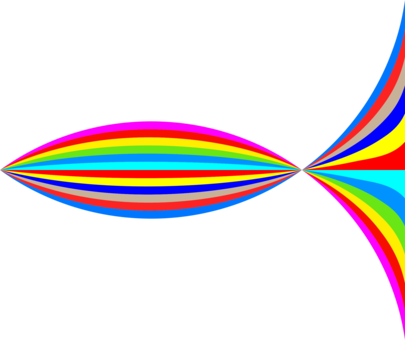Computer Icons Light Color Fish - Rainbow Beam Transparent Background (405x340)