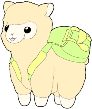 Drawn Alpaca Transparent - Cartoon (640x480)