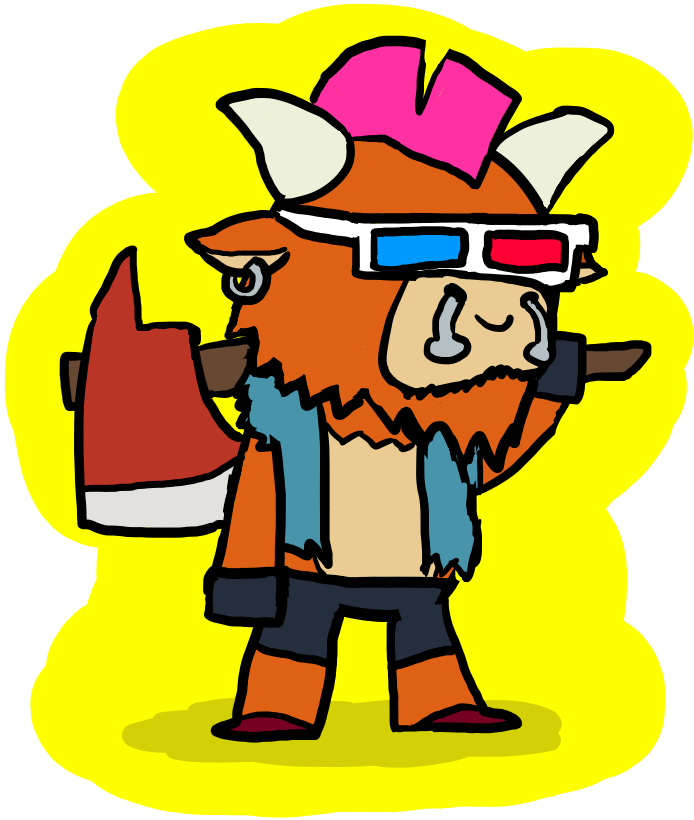Angry Cow Man Says Heck Your Rules - Teros Clunse (694x820)