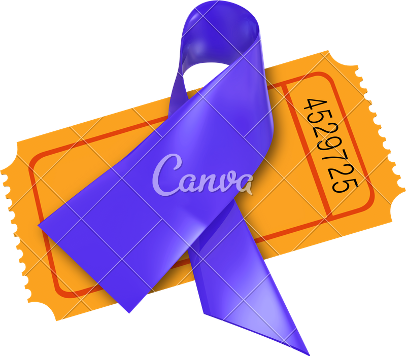 Purple Alzheimers Cystic Fibrosis Disease Ribbon - Transparent Ticket Clipart (800x702)