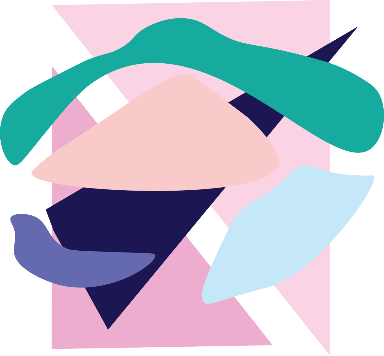 Abstract Shapes Design Color Geometry Aesthetic Simple - Illustration (1280x1186)