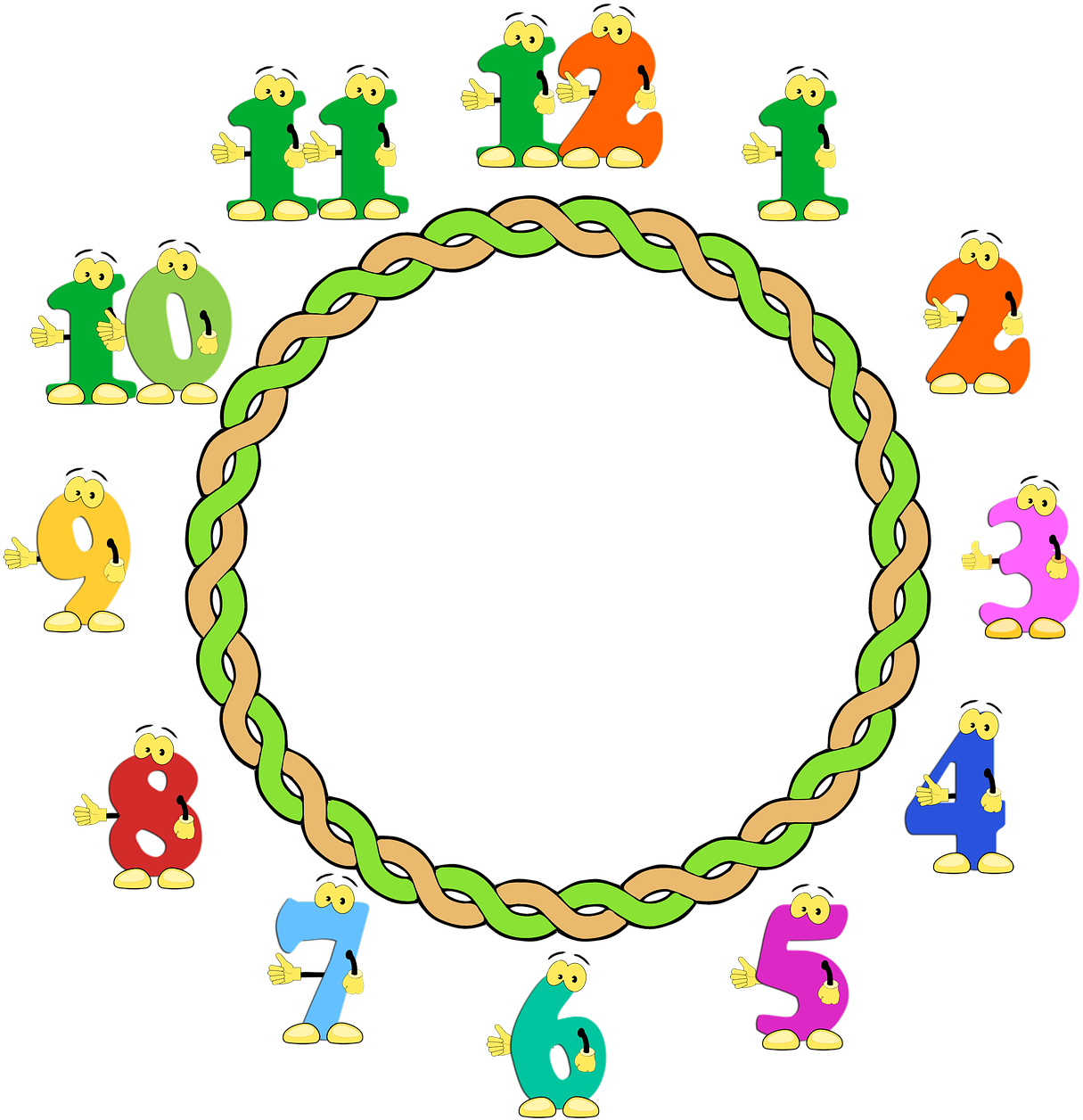 Clock Face Clock Dial - Circle (1280x1280)