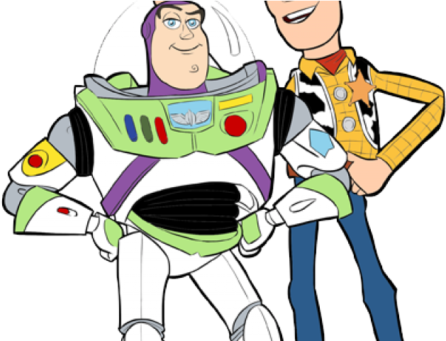 Toy Story Clipart Transparent Background 19 500 X 451 - Woody And Buzz Cartoon (640x480)
