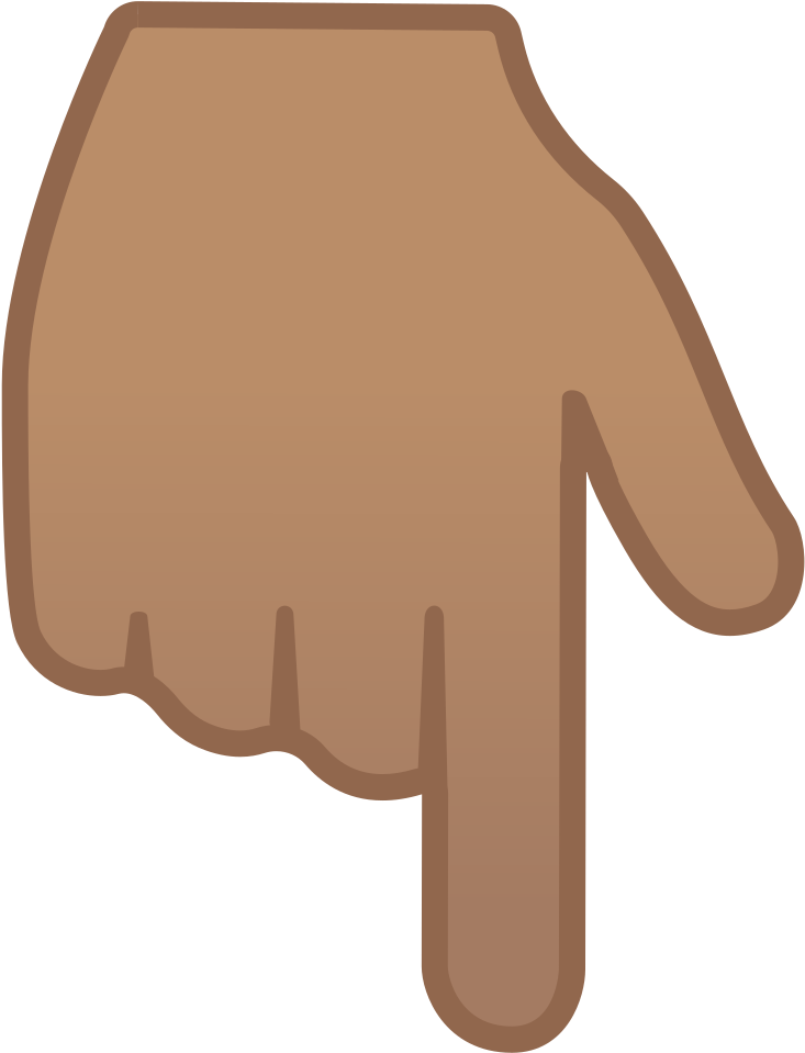 Download Svg Download Png - Finger Pointing Down Emoji (1024x1024)