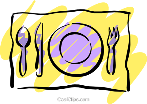 Place Setting Royalty Free Vector Clip Art Illustration - Graphic Design (480x340)
