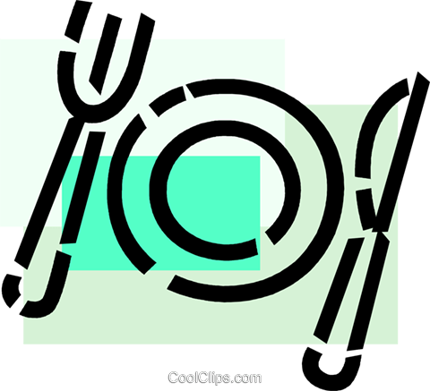 Place Settings Royalty Free Vector Clip Art Illustration - Plates Clipart (480x437)