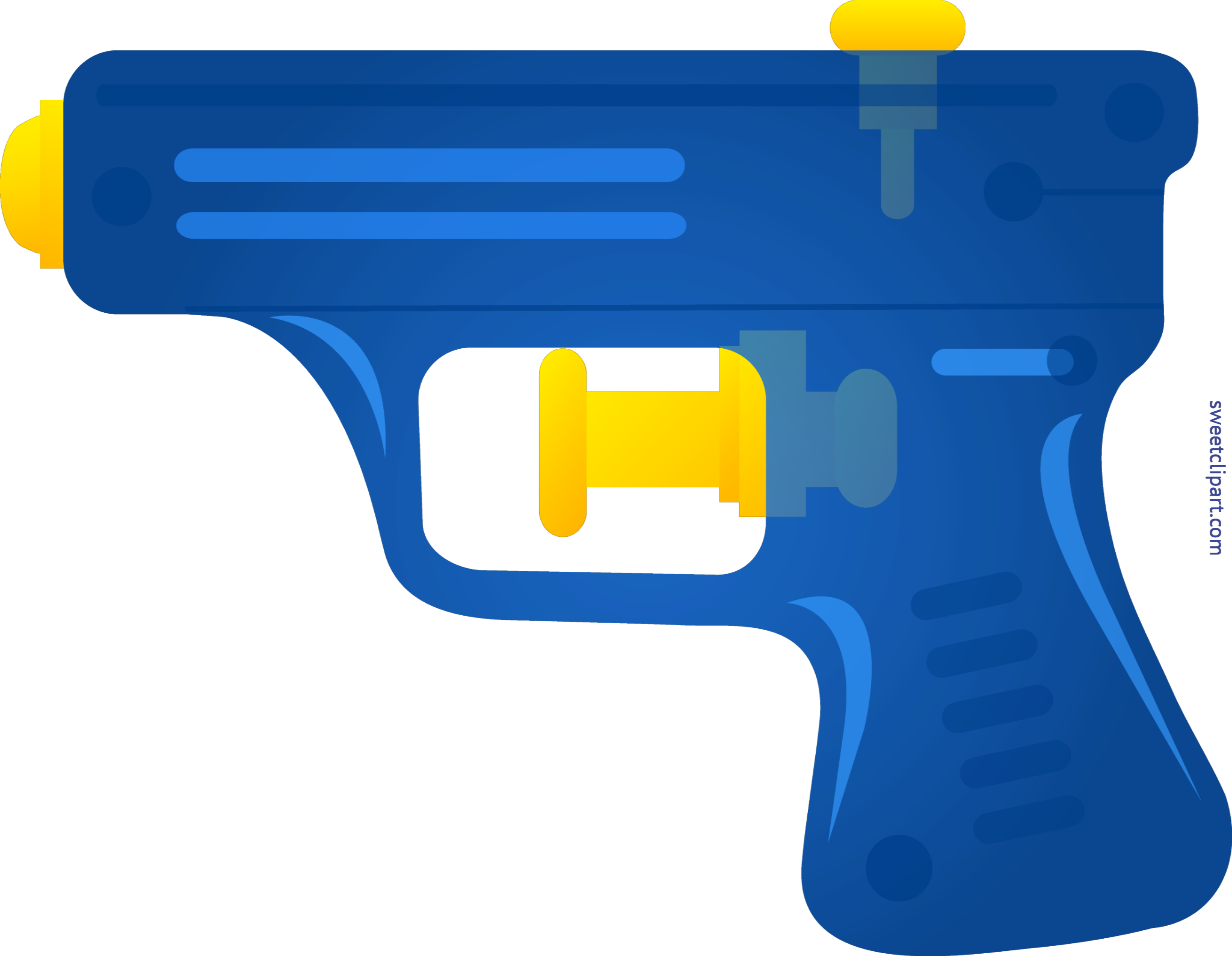 Squirt Gun Blue Clip Art - Handgun (6236x4841)