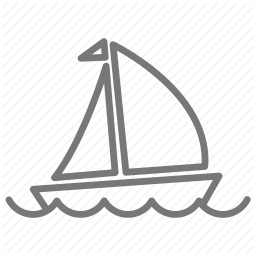 Float By Amanda Goehlert Boat Sail Sailboat - Boat Png Minimal (512x512)