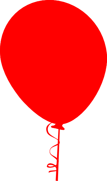 Red Balloon Clip Art At Clker - Red Balloon Clipart Png (348x591)