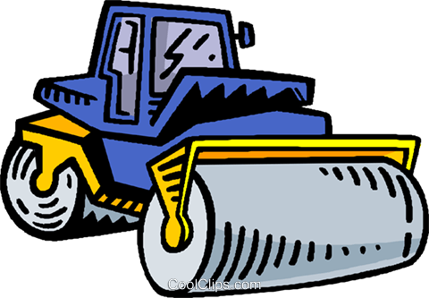 Steam Roller Royalty Free Vector Clip Art Illustration - Steamroller Clipart (480x333)