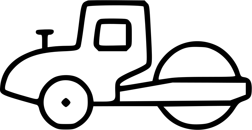 Road Roller Work Engineering Industrial Construction - Compactor Icon (981x506)