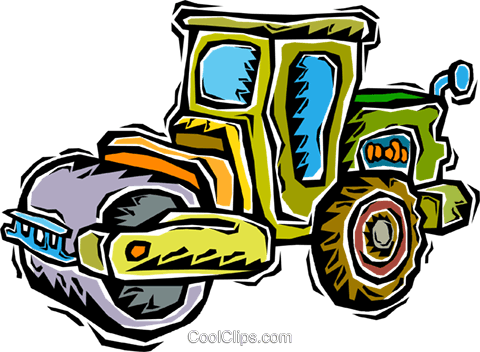 Steam Roller Royalty Free Vector Clip Art Illustration - Steam Roller Royalty Free Vector Clip Art Illustration (480x352)