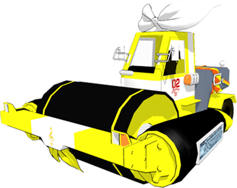 Roller Clipart Road Roller - Len Kagamine Road Roller (800x633)