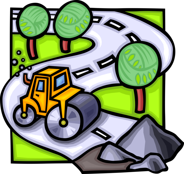 Vector Illustration Of Construction Industry Heavy - Cartoon Micro And Macro Economic (740x700)