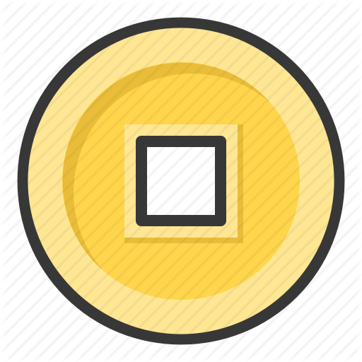 Vector Coin Gold Chinese - Chinese Gold Coin Png (512x512)