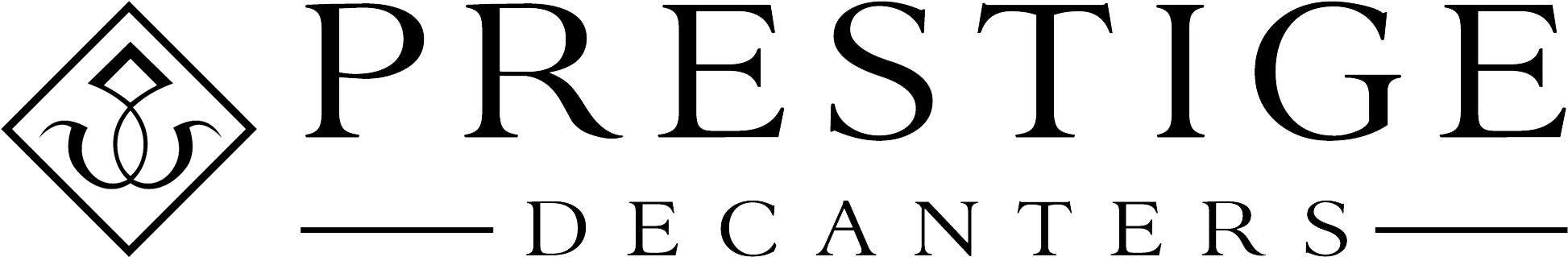Prestige Decanters - Prestige Black And White Logos (2000x318)