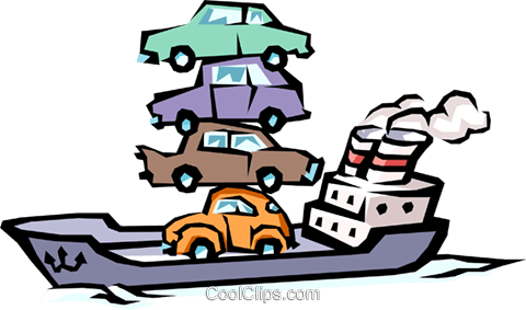 Navio Com Carros Livre De Direitos Vetores Clip Art - Navio Com Carros Livre De Direitos Vetores Clip Art (480x283)