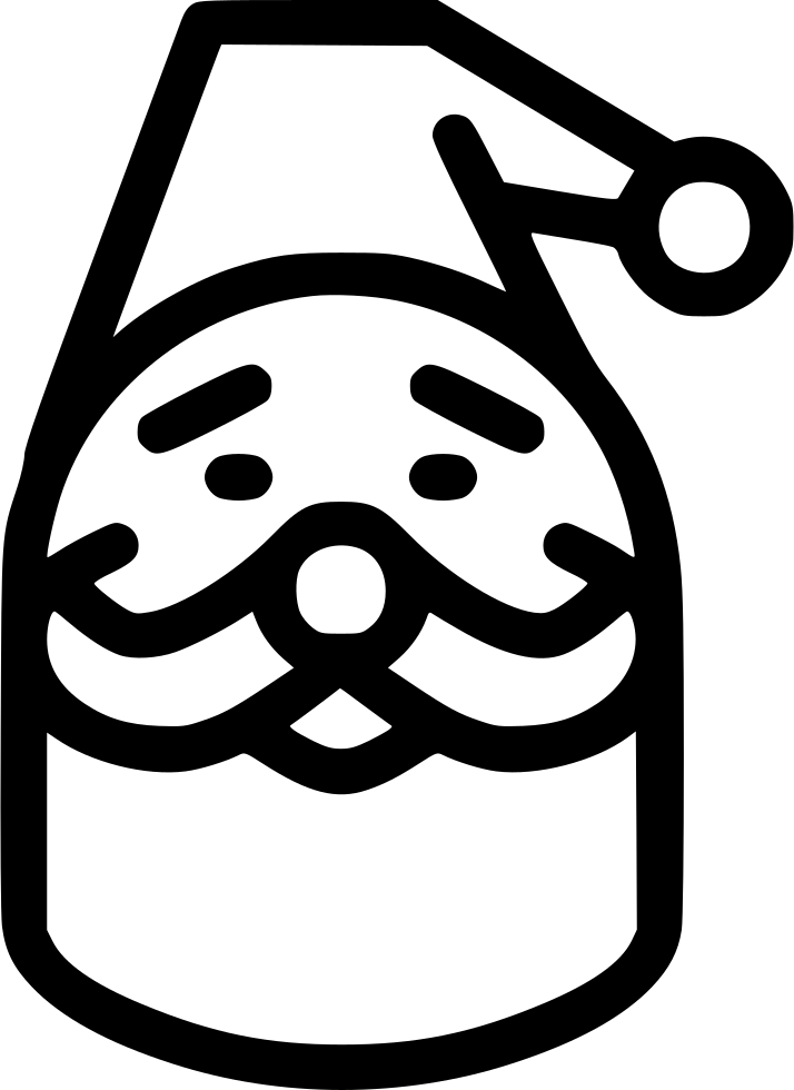 Santa Claus Beard Cap Comments - Scalable Vector Graphics (714x980)