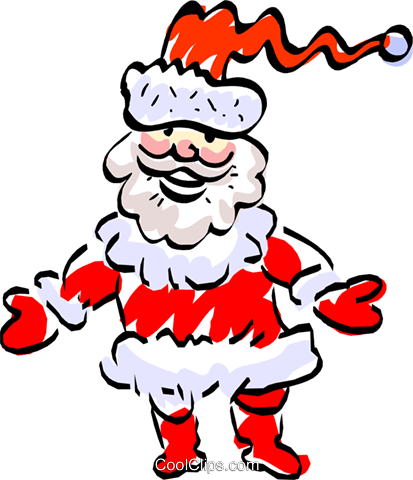 Santa Clause Royalty Free Vector Clip Art Illustration - Cartoon (413x480)