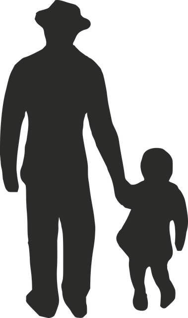 Silhouette Answers Png Captain Moroni Silouette - Sylwetka Człowieka Z Dzieckiem (379x640)