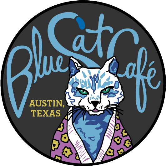 The Blue Cat Cafe Is Coming To The East Side Of Your - Cartoon (624x612)