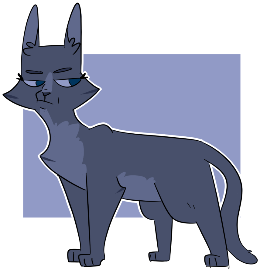 Blue Cat Mother By Ressii - Silver Fox (894x894)