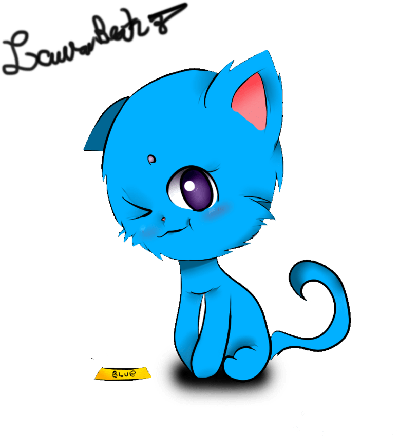 Blue Cat Lacolasdrawings Deviantart - Blue Cat Lacolasdrawings Deviantart (894x894)
