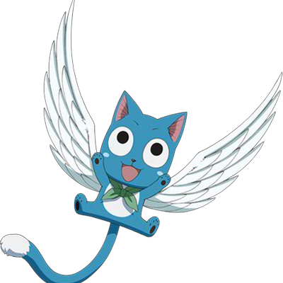 Munin Blue Cat - Happy Fairy Tail Cut Out (400x400)