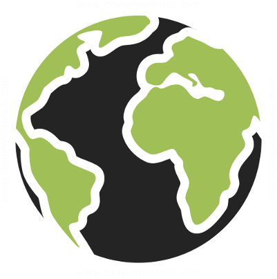 Earth With The Water Grey And The Land Green - Icon Of Earth (401x403)