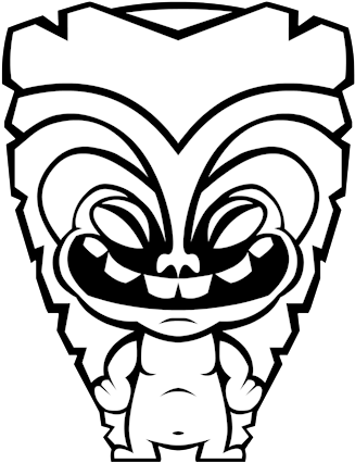 Kane Drawing Tiki - Illustration (438x554)