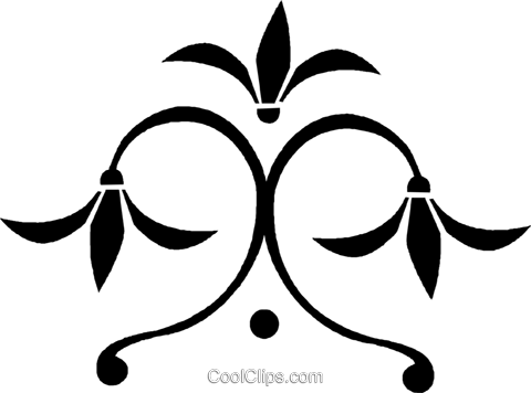 Decorative Floral Design Royalty Free Vector Clip Art - Decorative Floral Design Royalty Free Vector Clip Art (480x356)