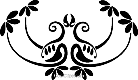 Decorative Floral Design Royalty Free Vector Clip Art - Motif (480x277)