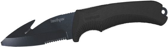 Tactical Black Knife Png Image - Serrated Blade (640x188)