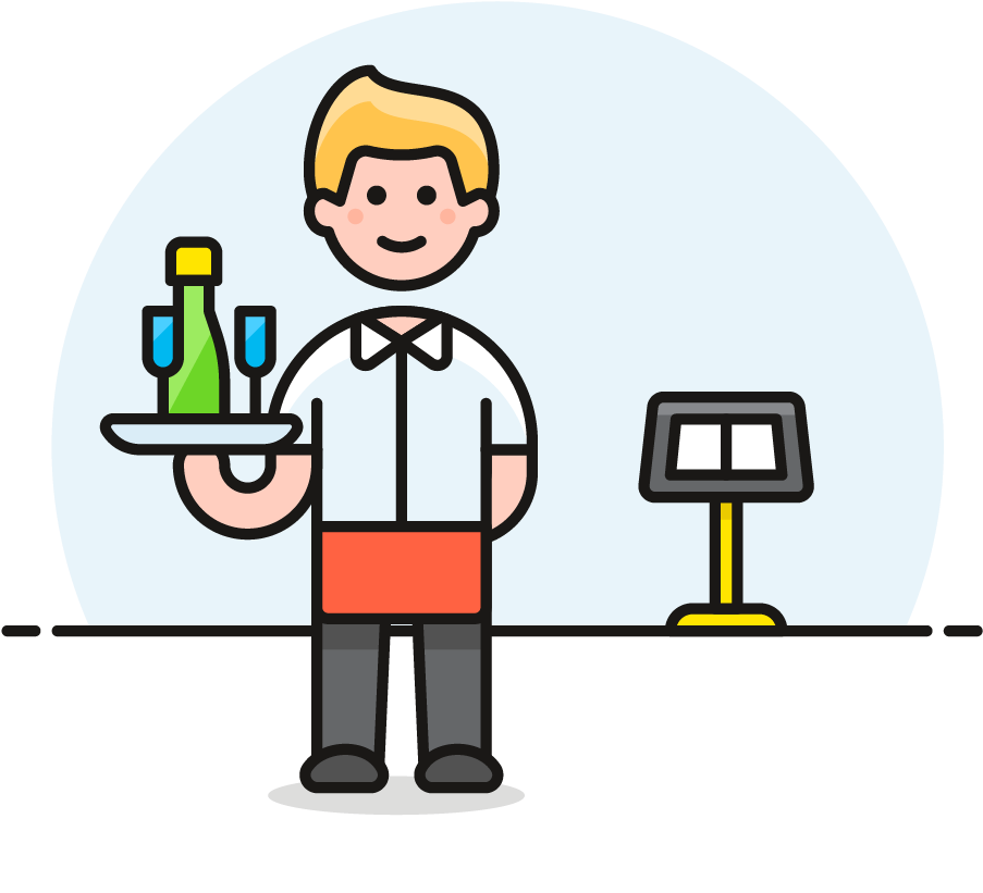 Chinese Clipart Waitress - Cartoon (1025x1148)