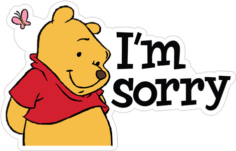 I'm Sorry - Pooh Sticker For Whatsapp (490x317)